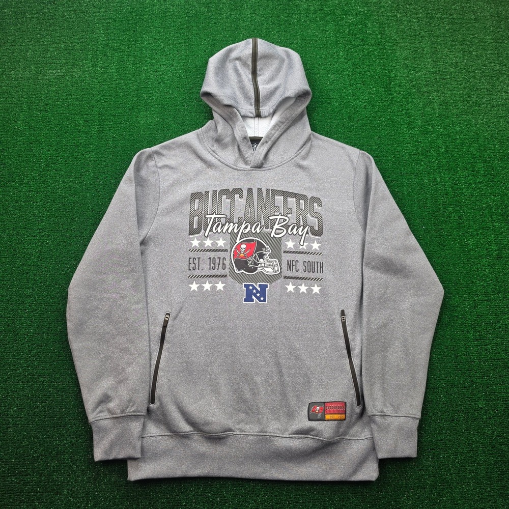 Tampa Bay Buccaneers NFL Team Apparel Performance Pullover Hoodie Mens Small